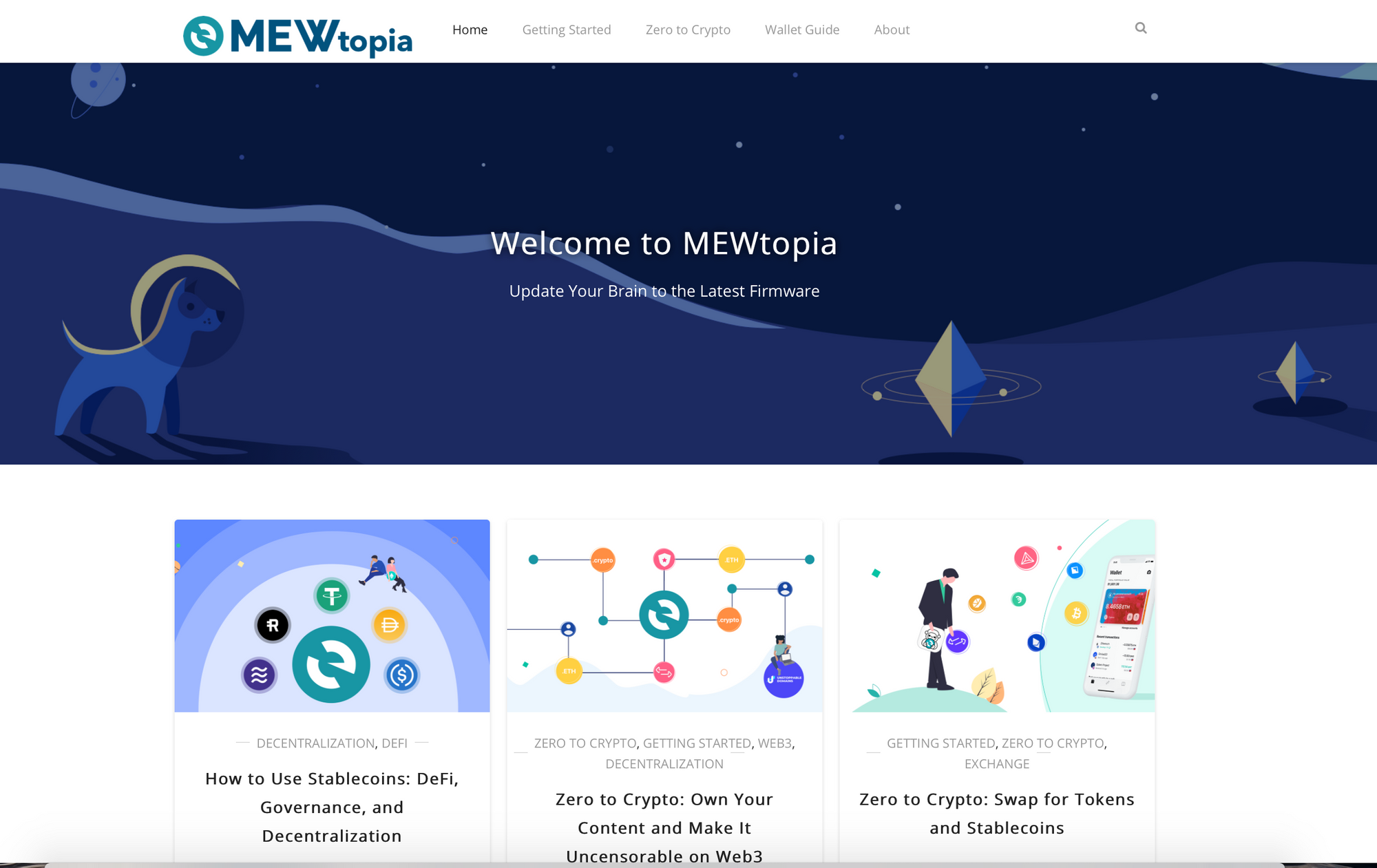 MEWtopia home page